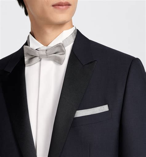 Pocket Square Dior Gray Silk Satin